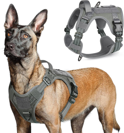 MOLLE Tactical No-Pull Dog Harness, Medium to Large