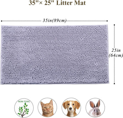 Microfiber Cat Litter Rug with Waterproof Backing