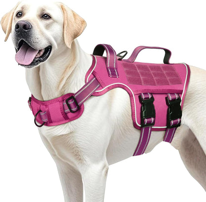 Heavy-Duty MOLLE Tactical Dog Harness, Medium to XL