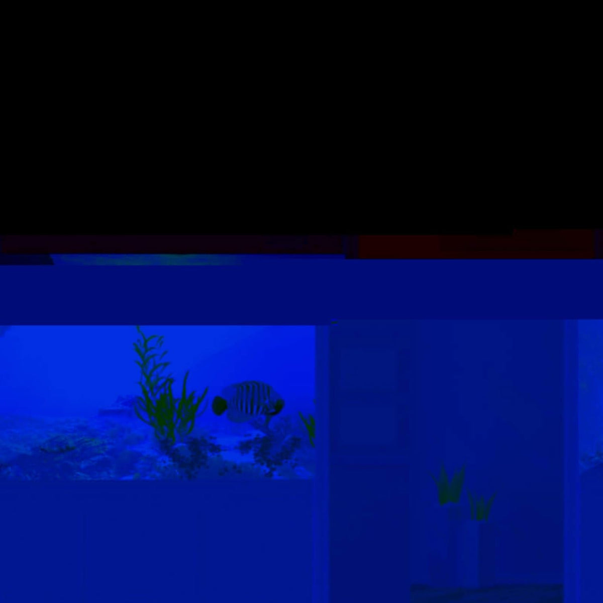 Static Cling Aquarium Background Poster, 24 x 12 in