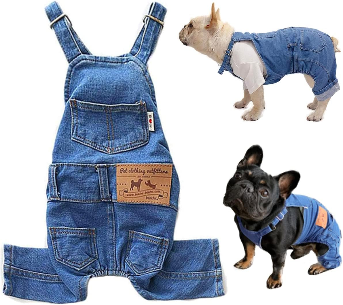 Adjustable Denim Overalls for Dogs & Cats