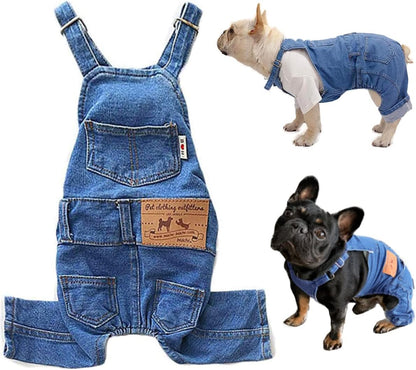 Adjustable Denim Overalls for Dogs & Cats