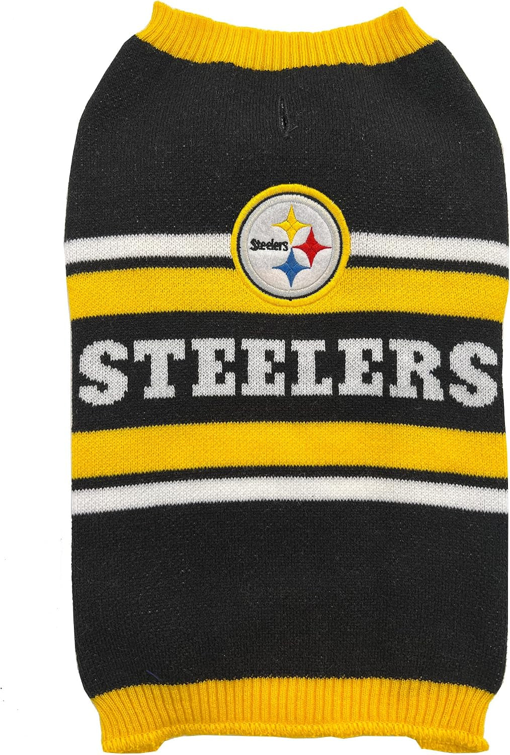 Pittsburgh Steelers knit dog sweater