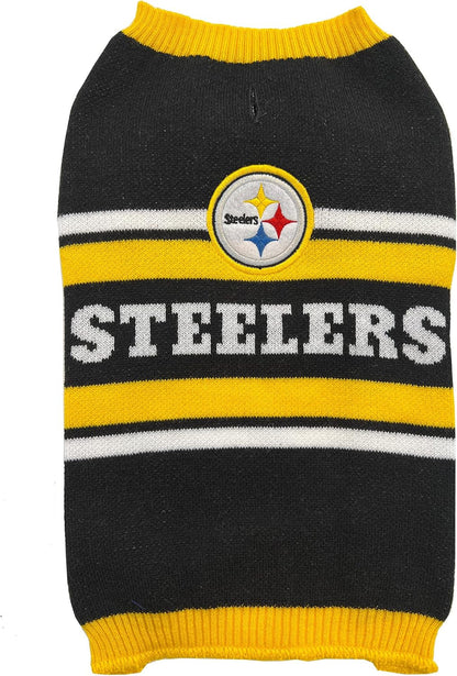 Pittsburgh Steelers knit dog sweater