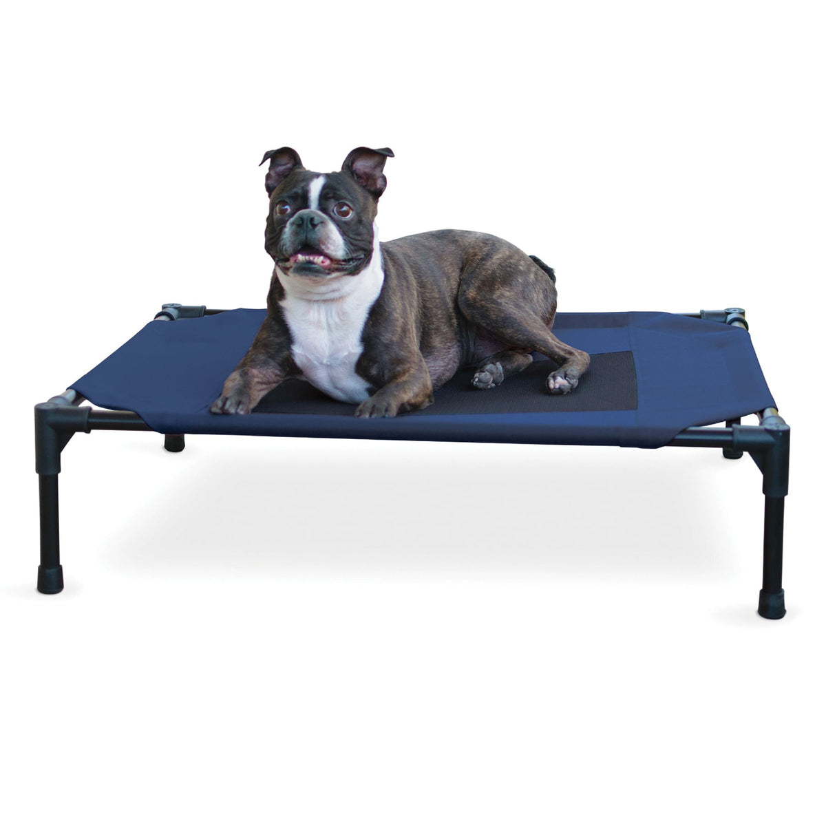 K&H elevated dog bed medium navy blue