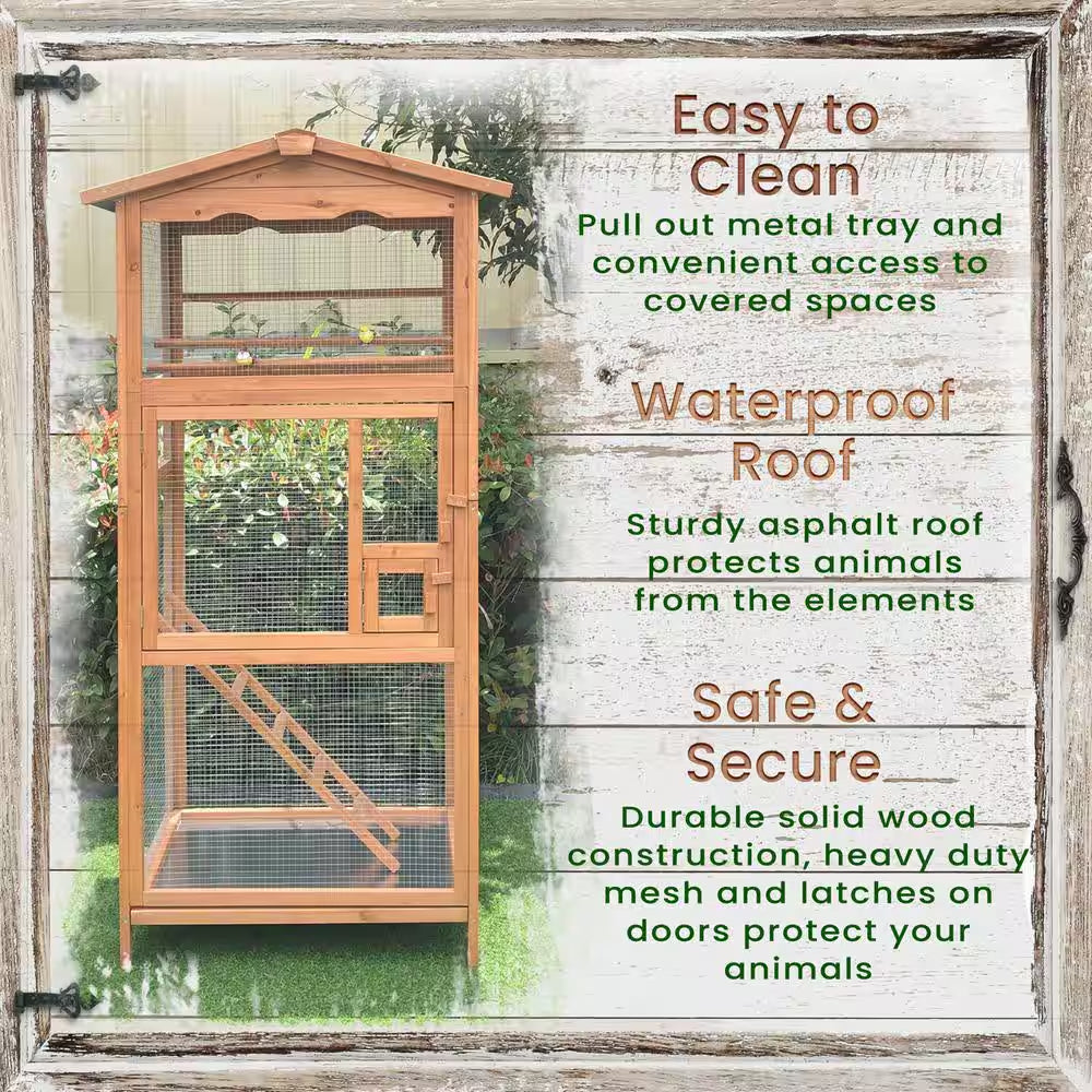 Outdoor Wooden Bird Cage Aviary