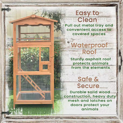 Outdoor Wooden Bird Cage Aviary