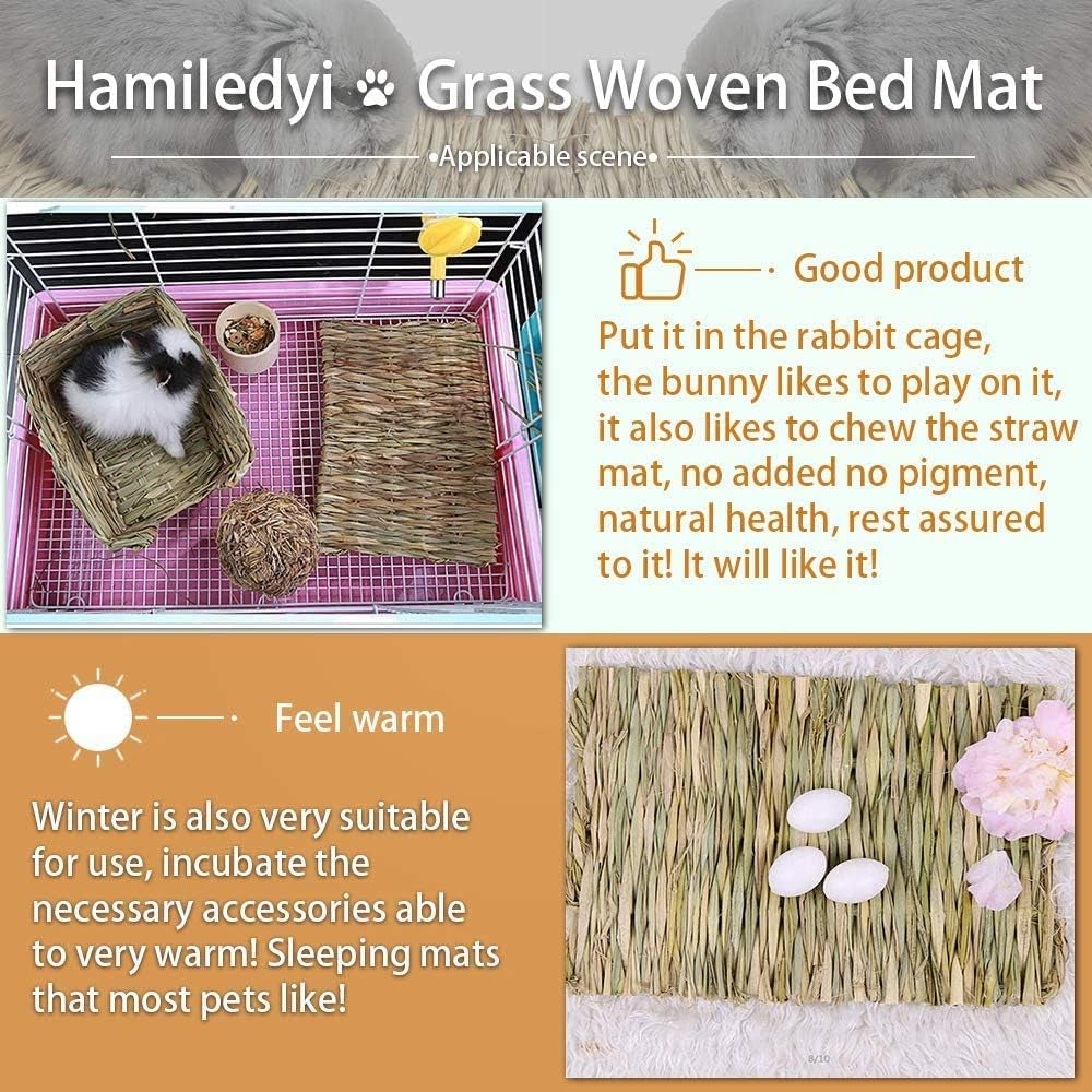 Hand-Woven Grass Chew Mats, 12 Pack