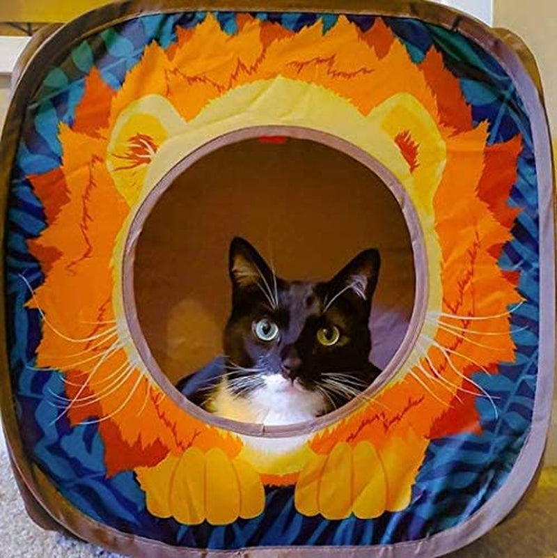 Collapsible Pop-Up Cat Cube House
