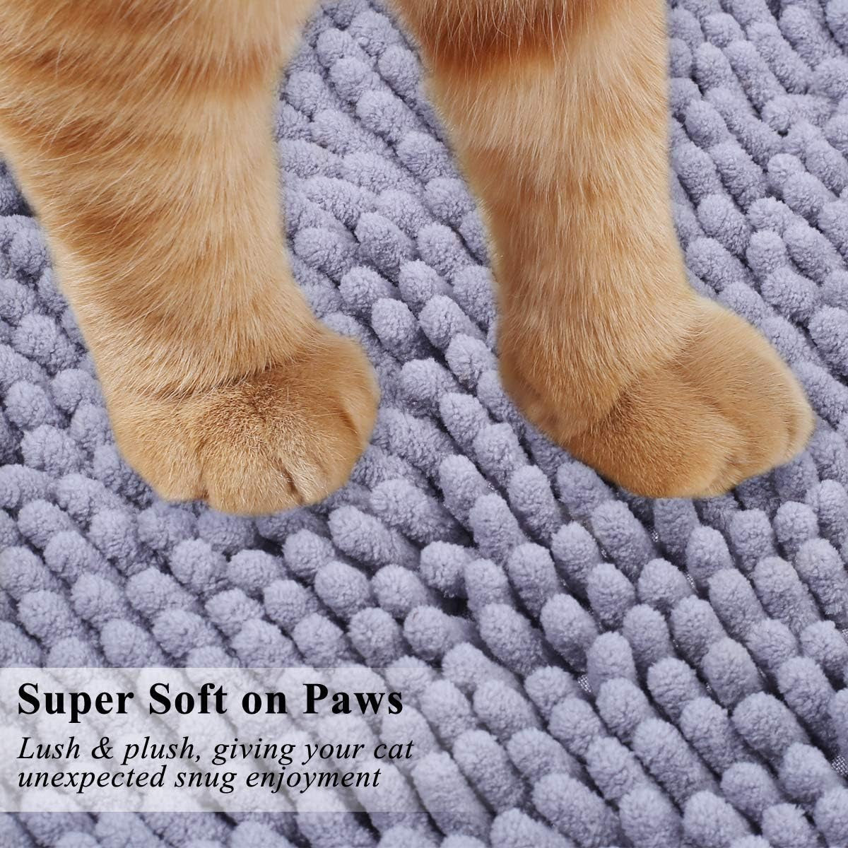 Microfiber Cat Litter Rug with Waterproof Backing
