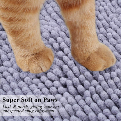 Microfiber Cat Litter Rug with Waterproof Backing