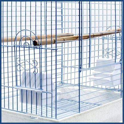 Cockatiel and Small Parrot Cage Starter Kit, White