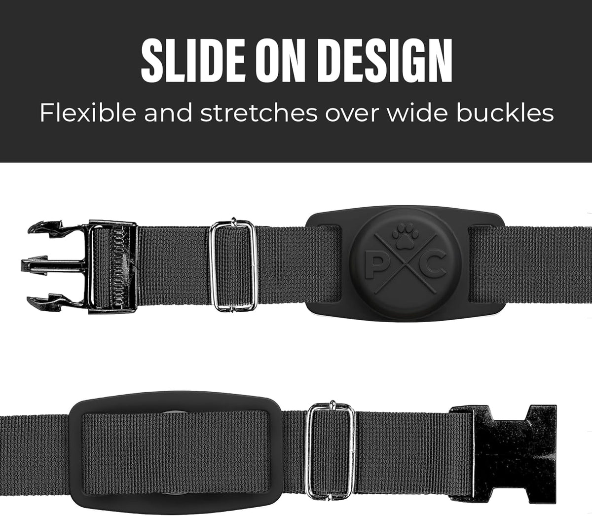 AirTag Dog Collar Holder, Extra-Durable & Lightweight