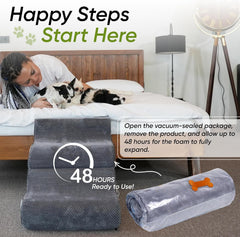 2-in-1 Dog Ramp and Steps for Beds and Sofas
