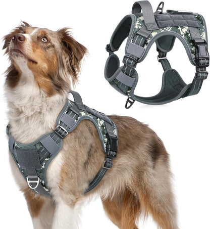 MOLLE Tactical No-Pull Dog Harness, Medium to Large