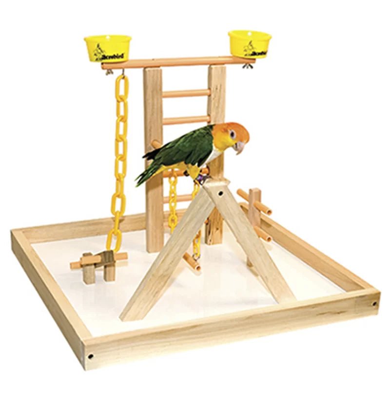 22 in Wooden Bird Play Gym for Table Tops