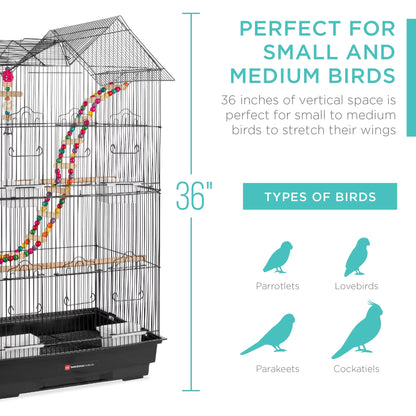 36 in Iron Bird Cage for Parrots