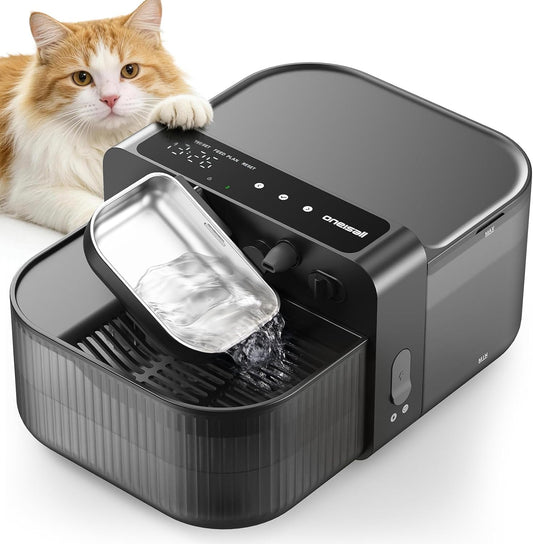 Filterless Wireless Cat Water Fountain, 3.5 L Steel