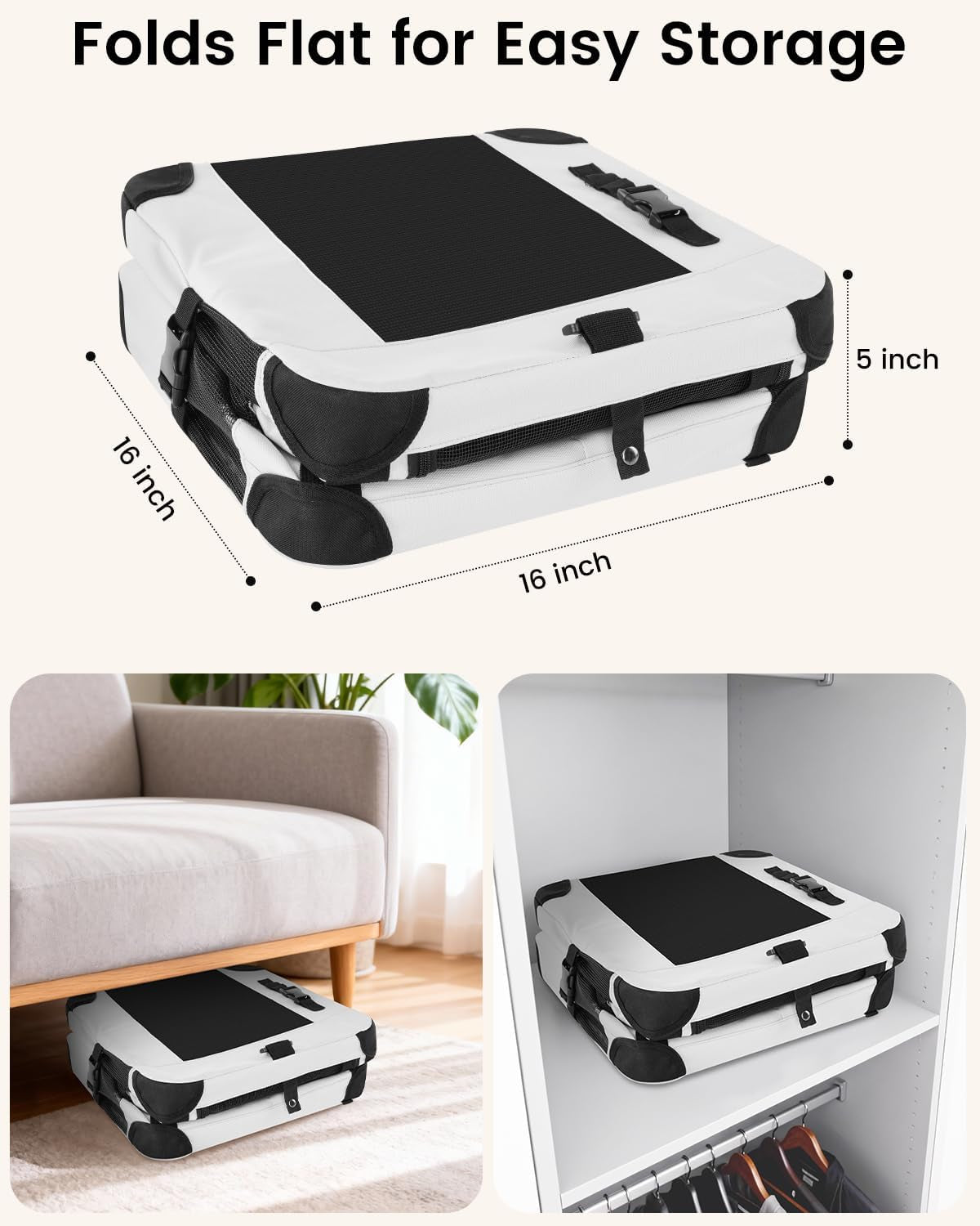 Large Soft-Sided Cat Carrier for 2 Cats, Up to 55 lbs