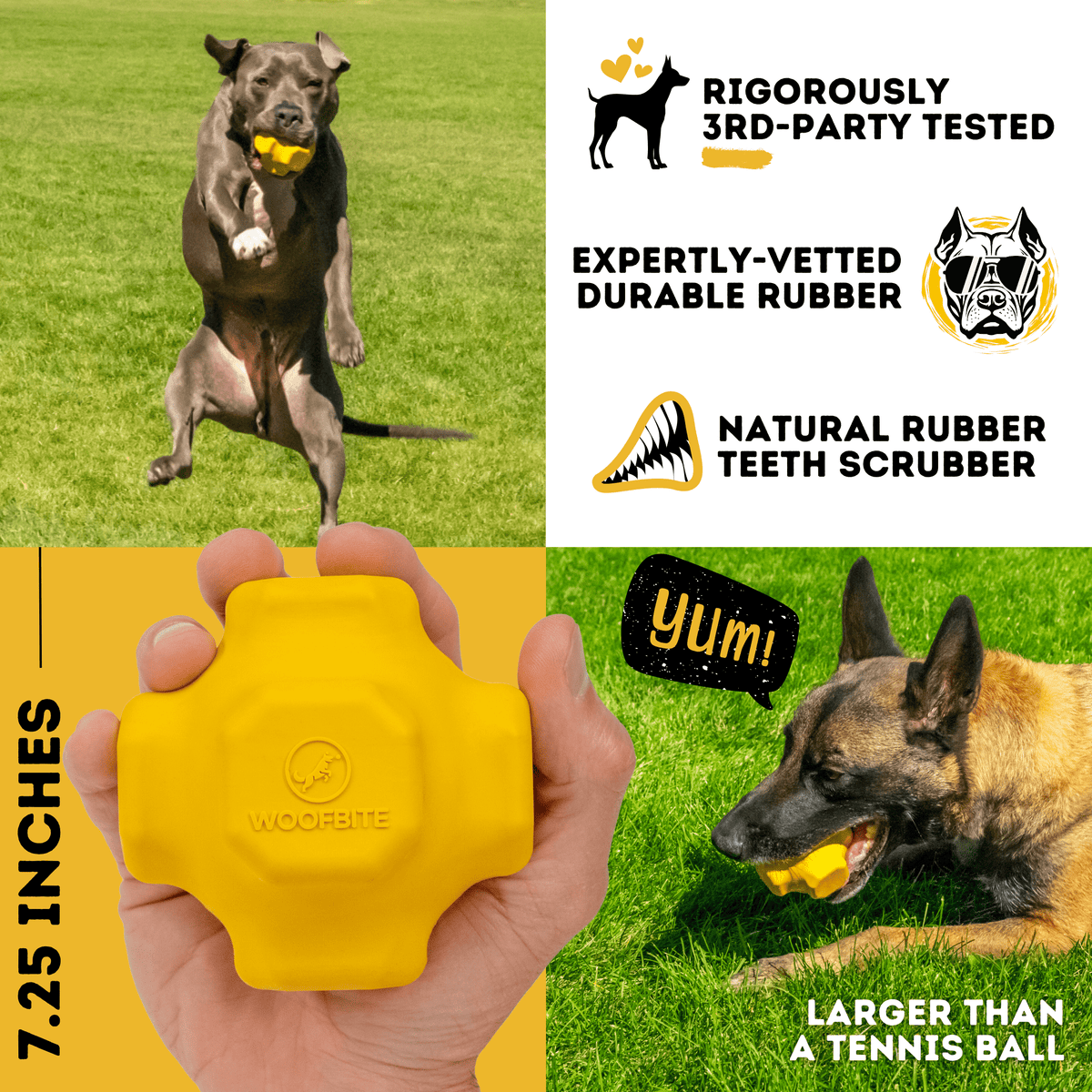 Juke Ball Heavy-Duty Rubber Dog Ball
