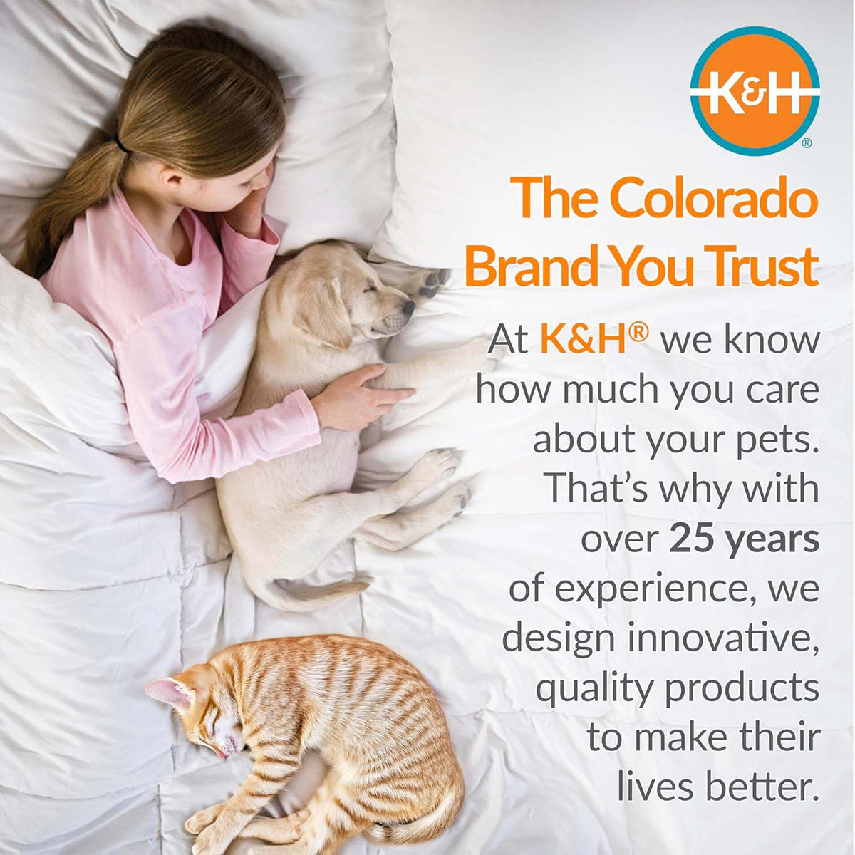K&H Pet Bed Warmer – Indoor Heated Pad for Cats & Dogs, Thermostatically Controlled, Energy-Efficient