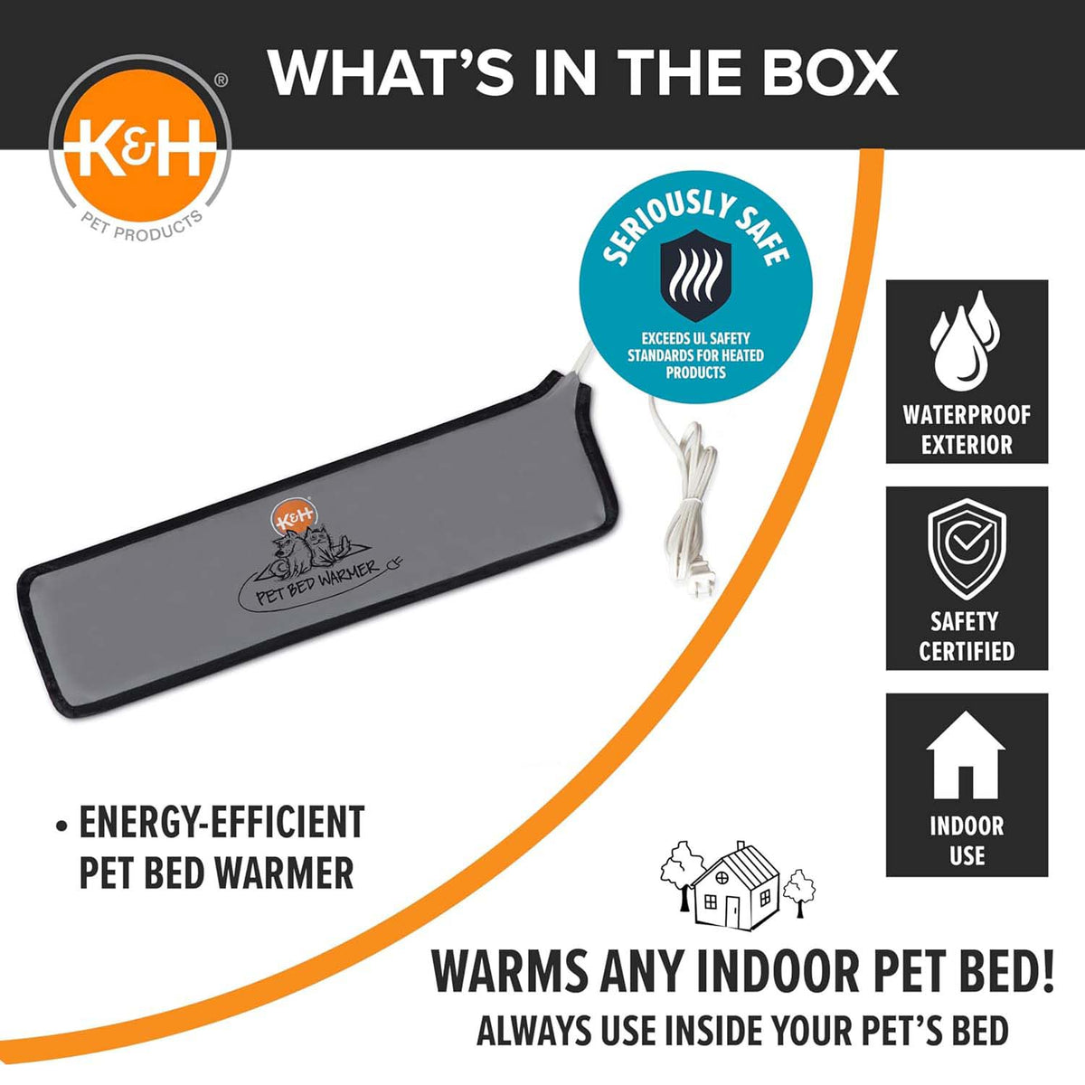 K&H Pet Bed Warmer – Indoor Heated Pad for Cats & Dogs, Thermostatically Controlled, Energy-Efficient