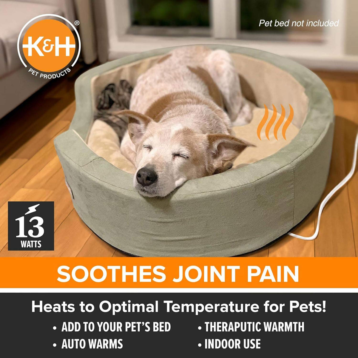 K&H Pet Bed Warmer – Indoor Heated Pad for Cats & Dogs, Thermostatically Controlled, Energy-Efficient