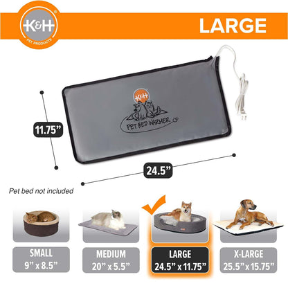 K&H Pet Bed Warmer – Indoor Heated Pad for Cats & Dogs, Thermostatically Controlled, Energy-Efficient