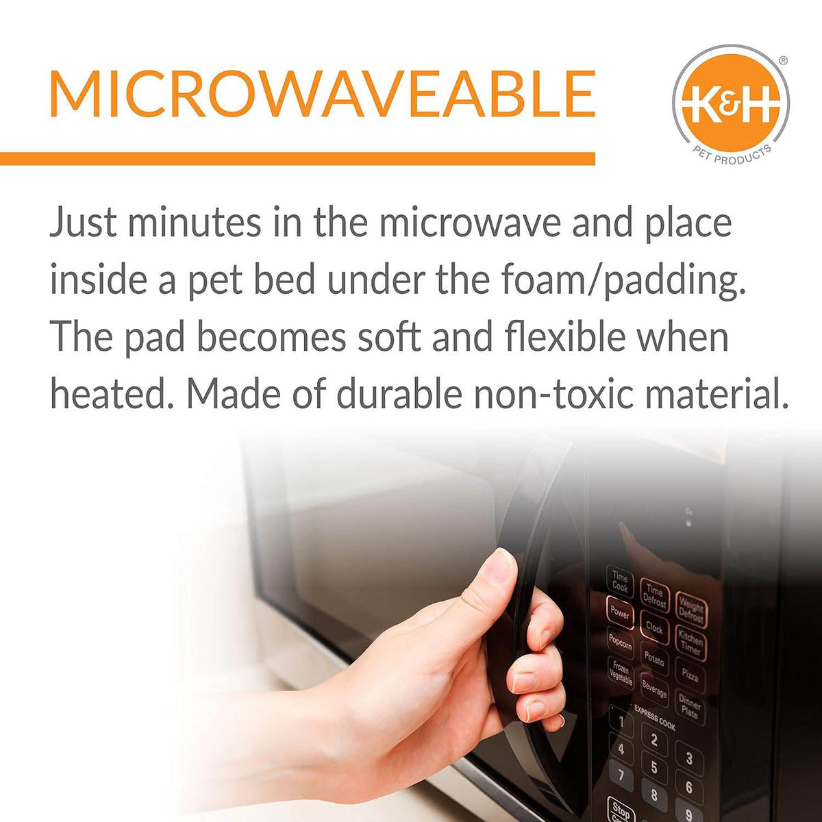K&H Microwavable Pet Bed Warmer 9x9 – Cord-Free Warmth for Dogs & Cats