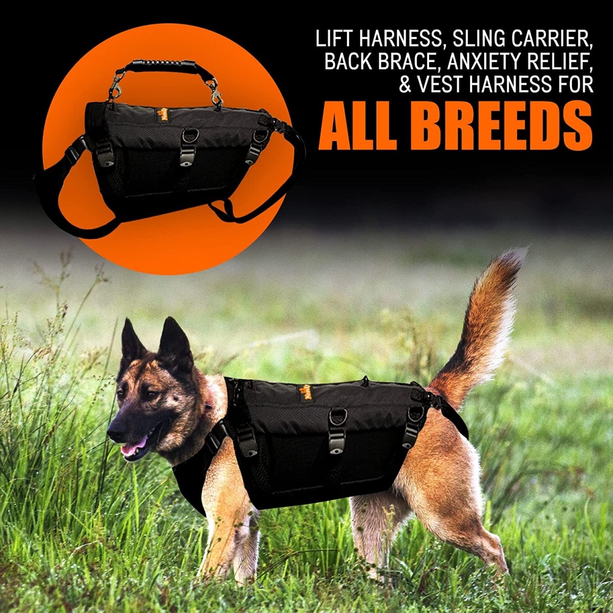NeoAlly 5-in-1 Dog Lift Harness, Full Body Support