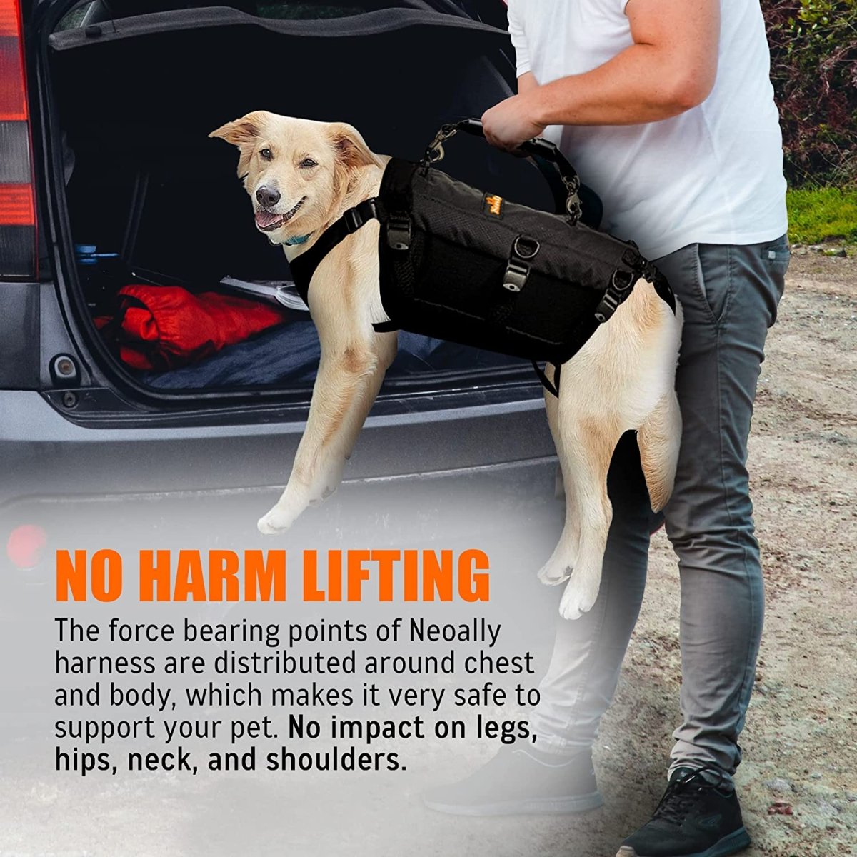 NeoAlly 5-in-1 Dog Lift Harness, Full Body Support