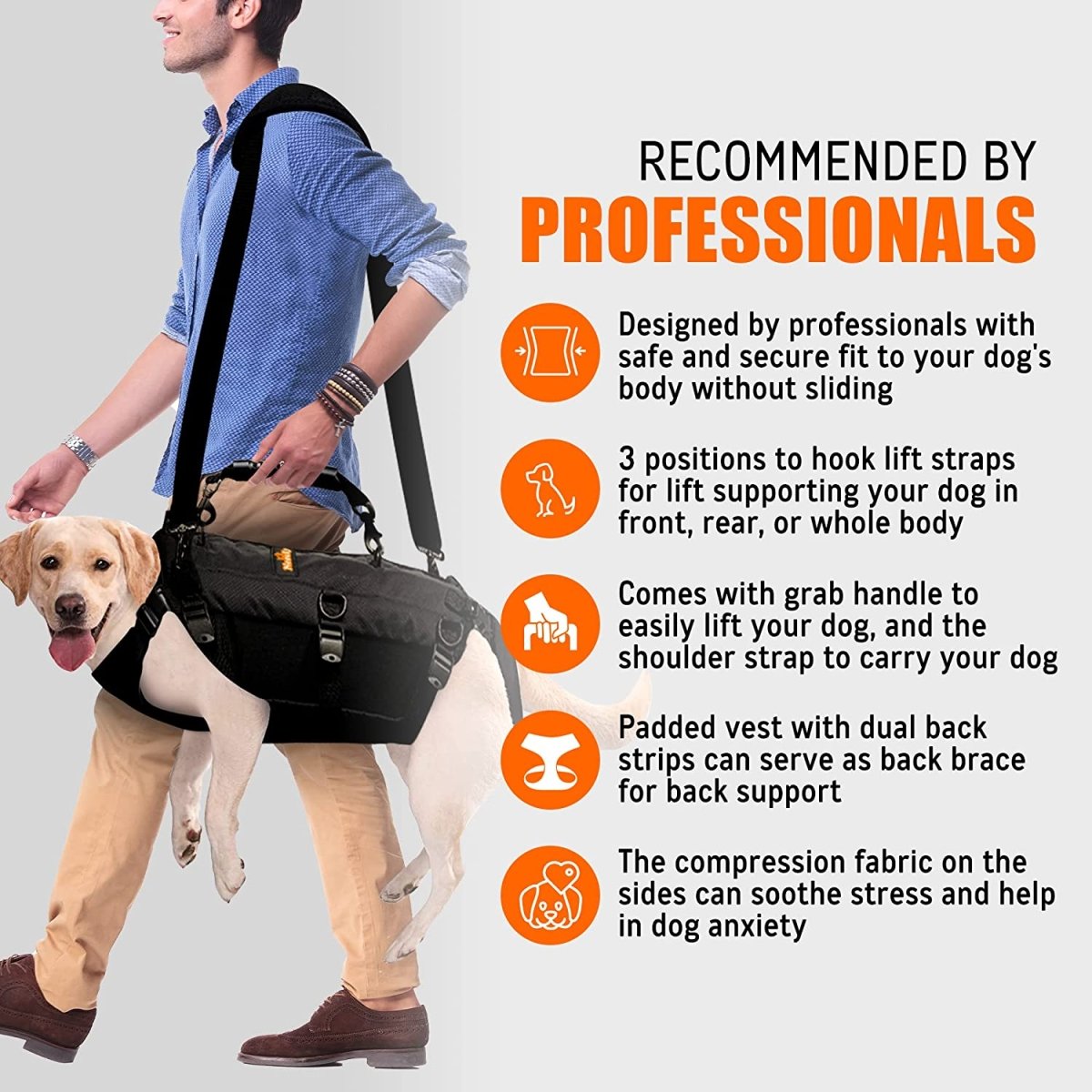NeoAlly 5-in-1 Dog Lift Harness, Full Body Support