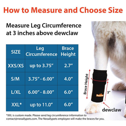 NeoAlly Dog Front Leg Brace with Spring Inserts, Pair