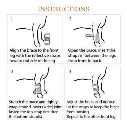 NeoAlly Dog Front Leg Carpal Braces, Pair