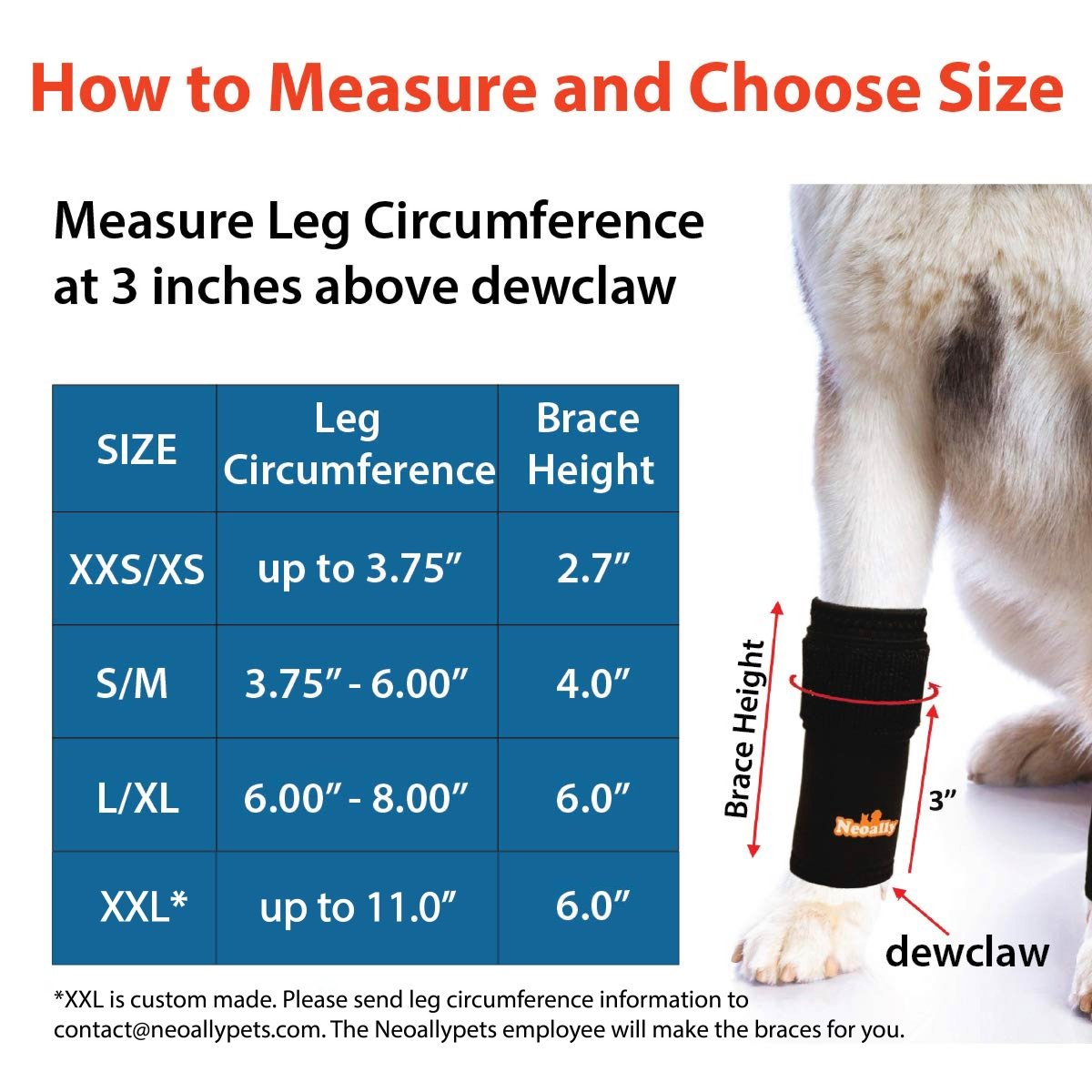 NeoAlly Dog Front Leg Carpal Braces, Pair