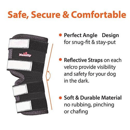 NeoAlly Rear Leg Hock Brace for Large Dogs, Pair