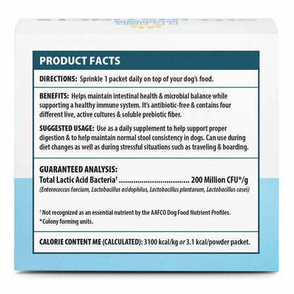 Pet's Choice Gut Instincts Probiotic Powder Packets for Dogs – Daily Digestive & Immune Support, 30 Count