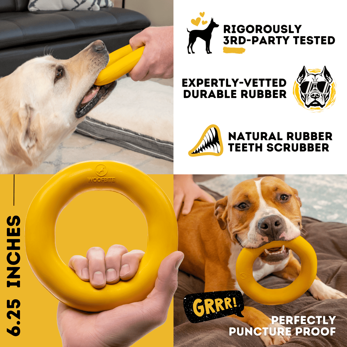 Clutch Ring Heavy-Duty Rubber Tug Ring for Dogs