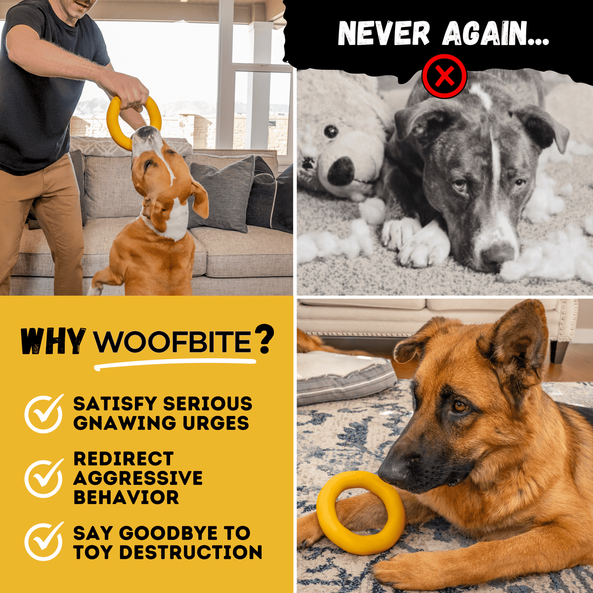Clutch Ring Heavy-Duty Rubber Tug Ring for Dogs
