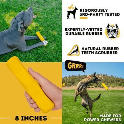 Power Stick Heavy-Duty Rubber Chew Toy for Dogs