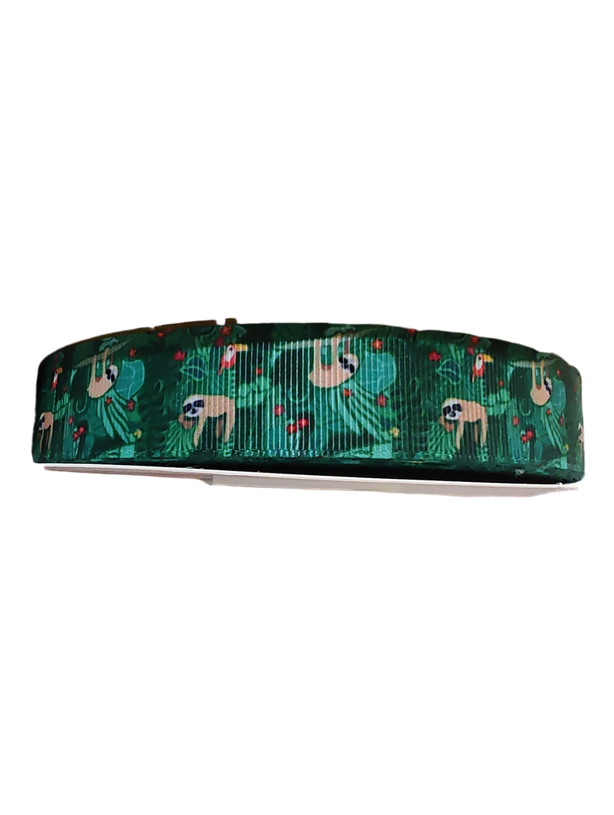 Green Sloth Nylon Dog Collar