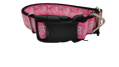 Fuck Pink Nylon Dog Collar