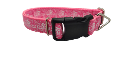 Fuck Pink Nylon Dog Collar