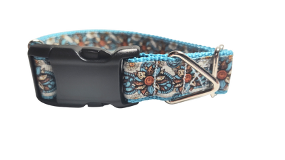 Western Floral Nylon Dog Collar