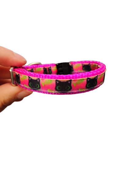 1/2" Black Cat Nylon Dog / Cat Collar