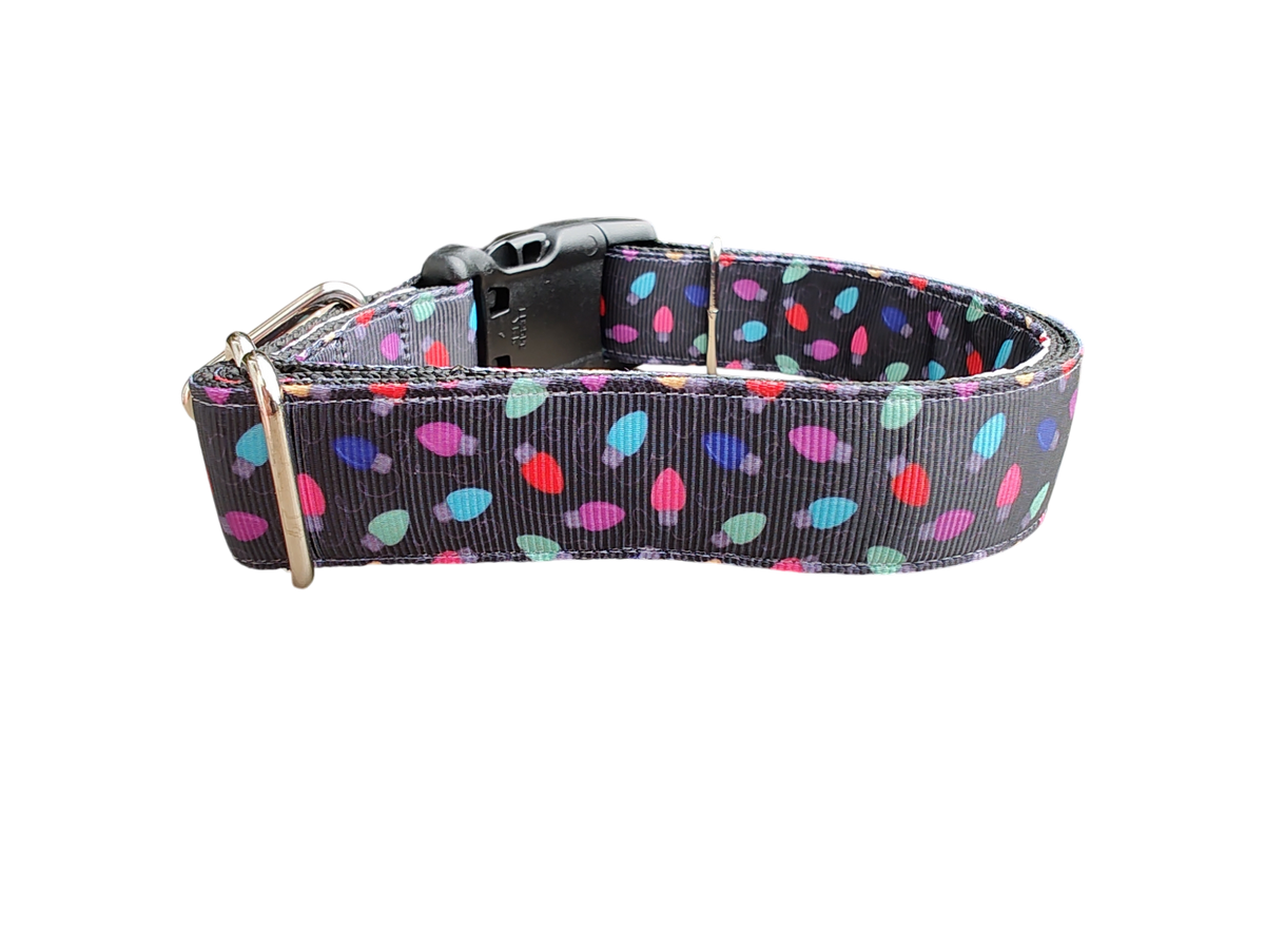 Christmas Lights Nylon Dog Collar