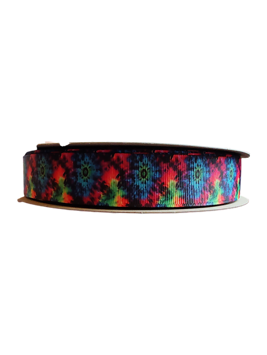 Dark Tie Dye Nylon Dog Collar