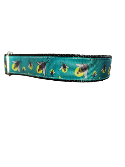 Lightning Bugs Nylon Dog Collar