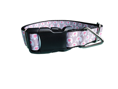 Elephants Nylon Dog Collar