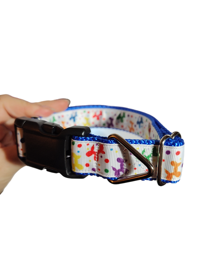Rainbow Balloon Dogs Nylon Dog Collar
